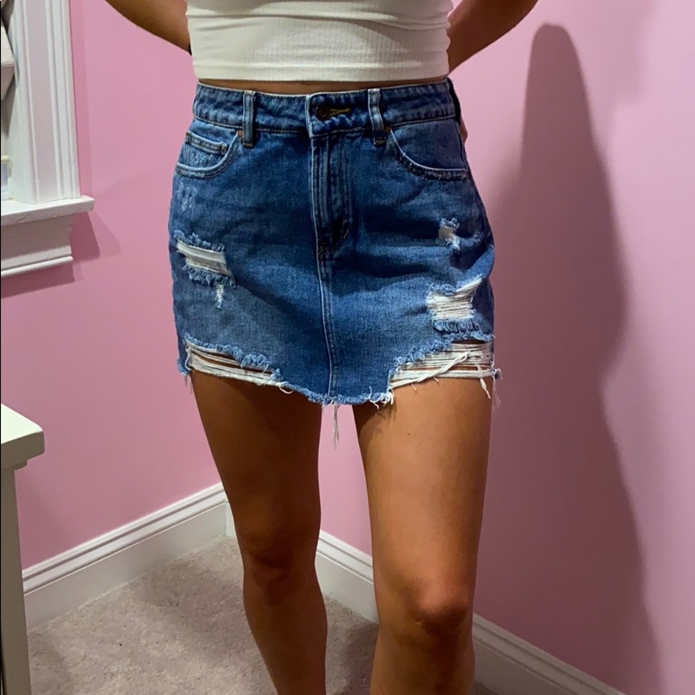 Pacsun Ripped Jean Skirt!!!